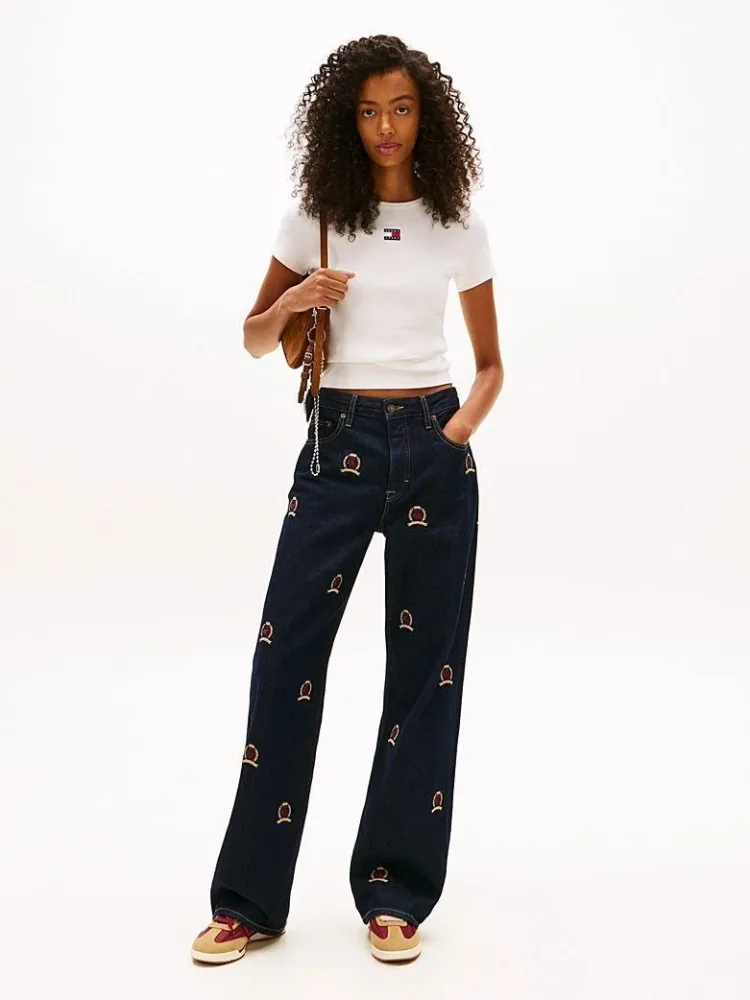 Tommy Hilfiger T Shirt Donna Slim Badge - immagine 3
