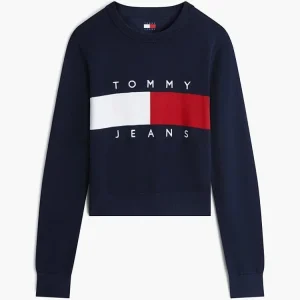 Tommy Hilfiger Maglia Donna Flag Crew Neck Tommy Hilfiger Maglia Donna Flag Crew Neck