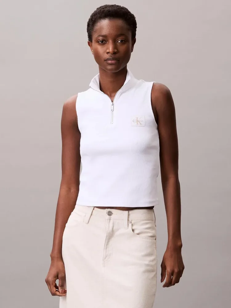 Calvin Klein Maglia Donna A Woven Label Top