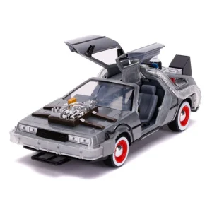 DeLorean Time Machine Back To The Future III Hollywood Rides Diecast Model 1/24 DeLorean Time Machine Back To The Future III Hollywood Rides Diecast Model 1/24