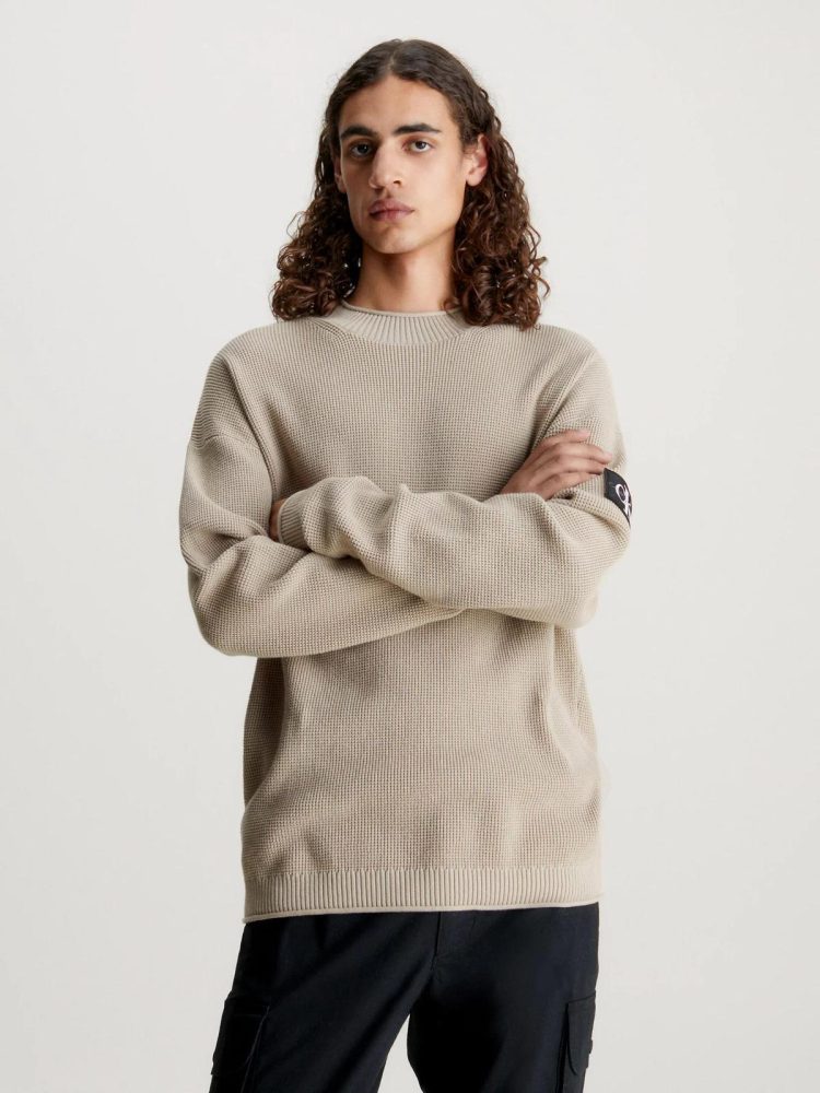 Calvin Klein Maglia Uomo Badge Relaxed Sweater - immagine 2