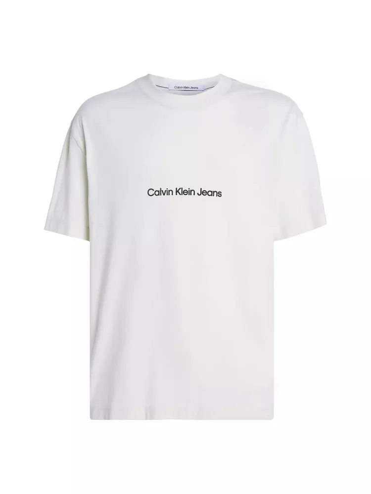 Calvin Klein T Shirt Uomo Square Frequency Logo