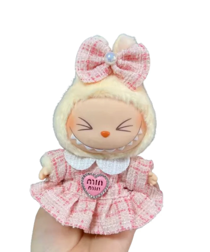 Vestitino Rosa e Fiocco per Labubu (17 cm)