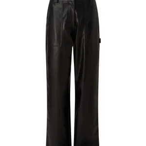 Calvin Klein Pantaloni Donna Faux Leather High Rise Calvin Klein Pantaloni Donna Faux Leather High Rise