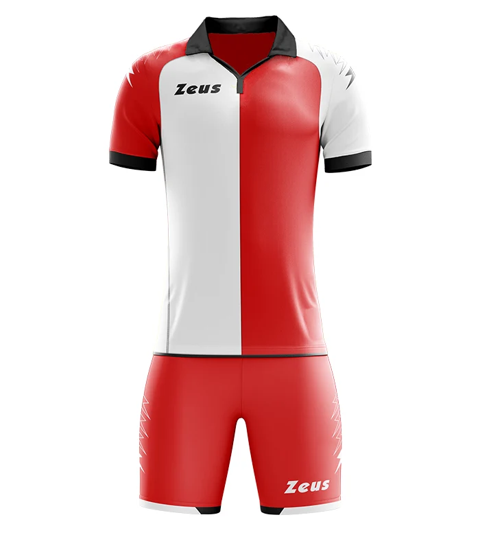 Zeus Kit Gryfon | Completo Calcio Slim Fit con Colletto a Rib e Scollo a V Zeus Kit Gryfon | Completo Calcio Slim Fit con Colletto a Rib e Scollo a V