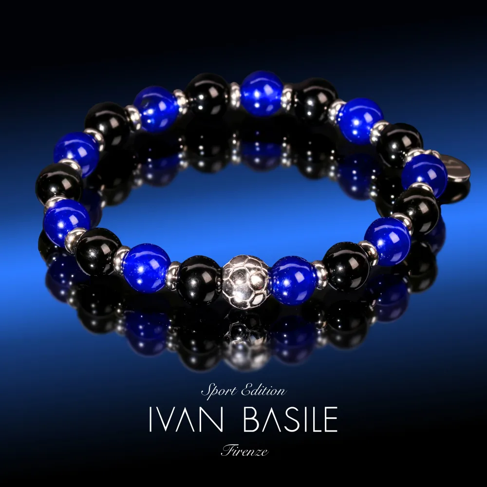 NERO AZZURRI IN01 Bracciale elastico 8mm