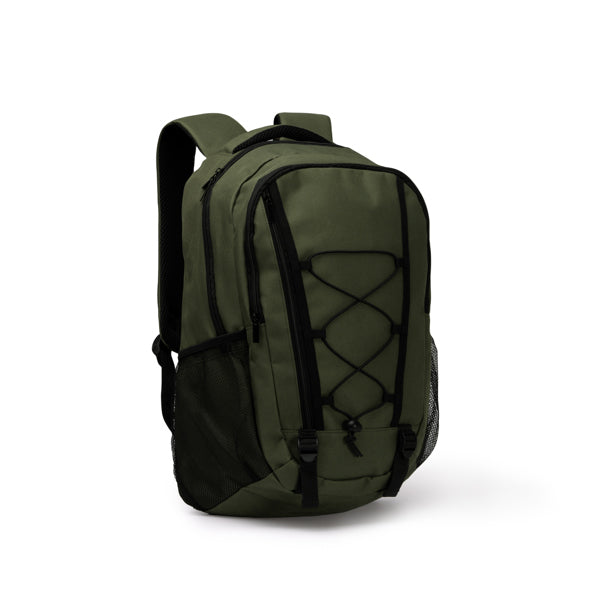 Zaino in Poliestere 600D – 2 Scomparti, Laptop 16″, Tasca Frontale Coulisse+Zip, Mesh Borracce Zaino in Poliestere 600D – 2 Scomparti, Laptop 16″, Tasca Frontale Coulisse+Zip, Mesh Borracce