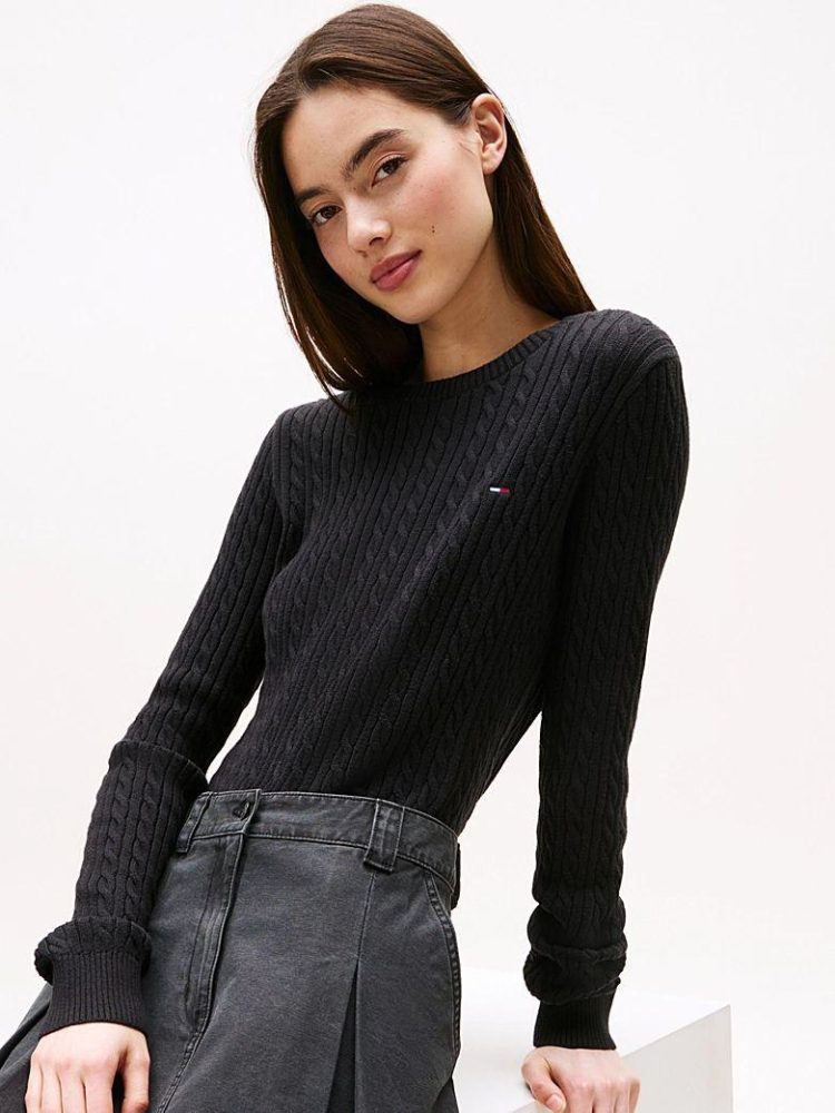 Tommy Hilfiger Maglia Donna Cable Essential - immagine 2