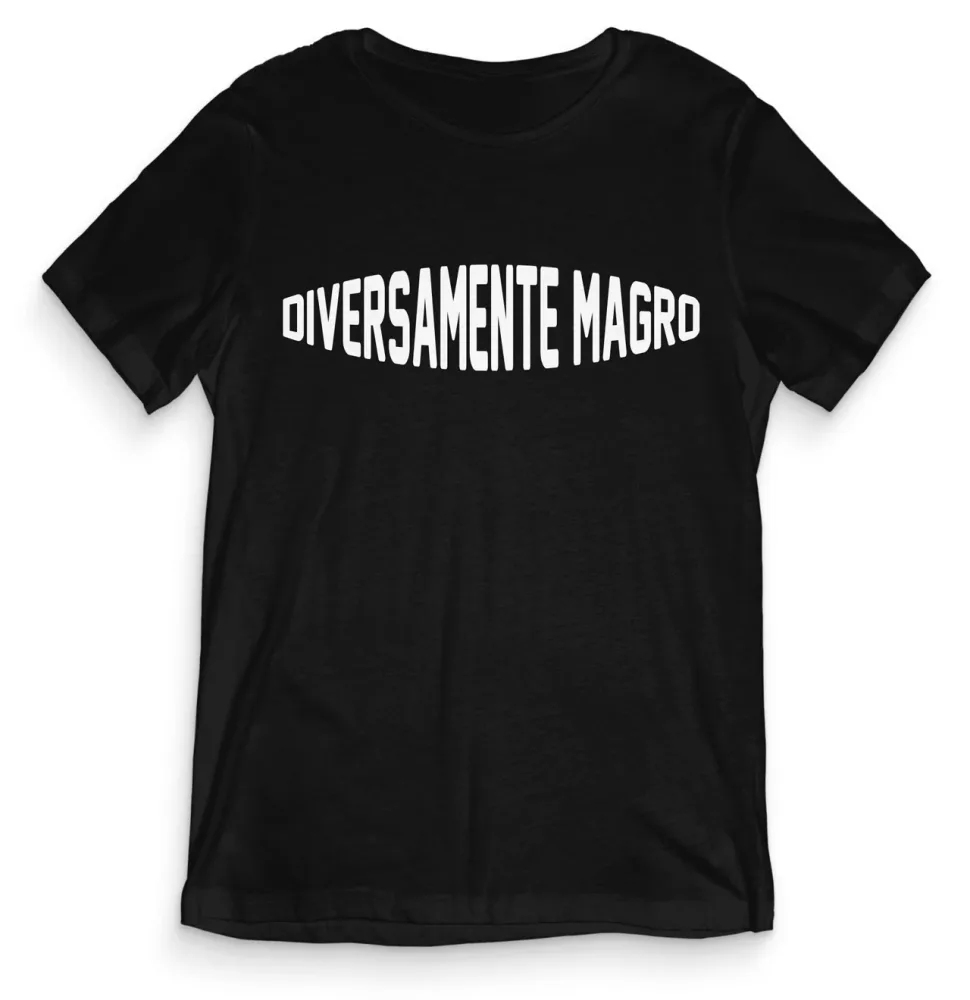 TeesBlitz tee157 –  T-Shirt Divertente – Diversamente Magro