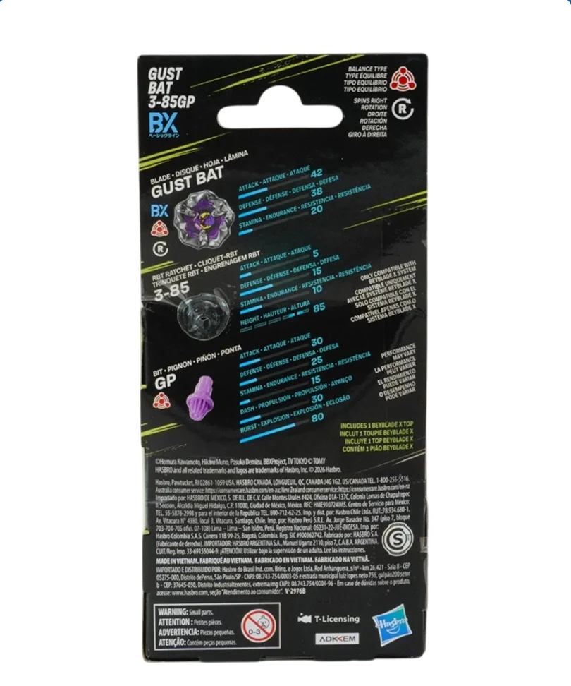 Beyblade X - Booster: Gust Bat 3-85GP - immagine 3