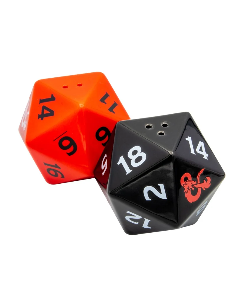 Dungeons & Dragons - D20 Dice - Peper and Salt