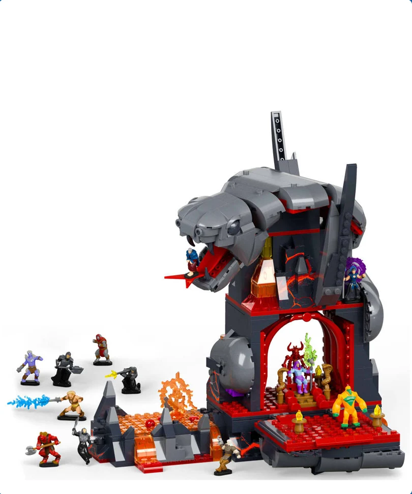 Masters of the Universe Mattel Brick Shop Construction Set Snake Mountain - immagine 2