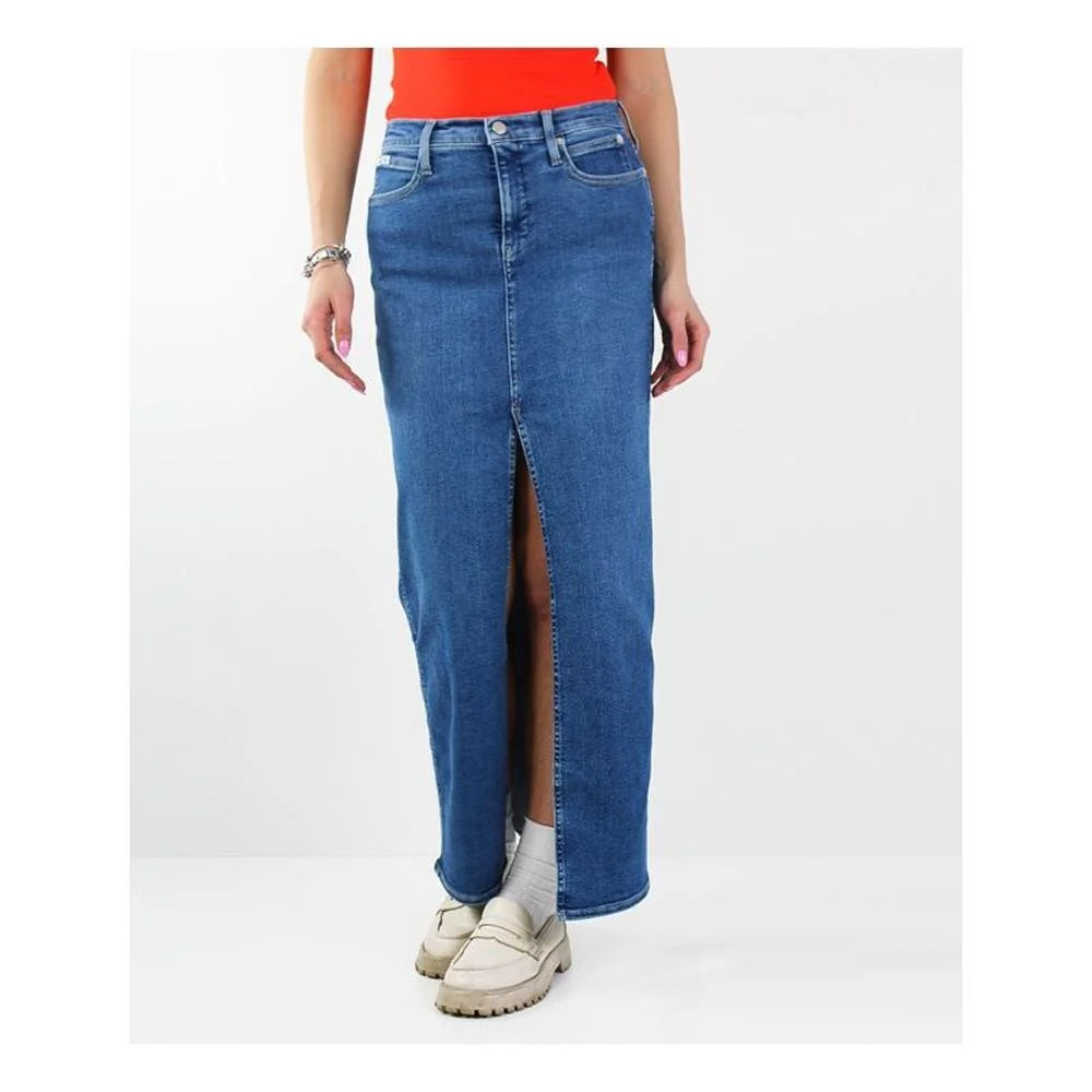 Calvin Klein Gonna Donna Midi Denim Skirt Calvin Klein Gonna Donna Midi Denim Skirt