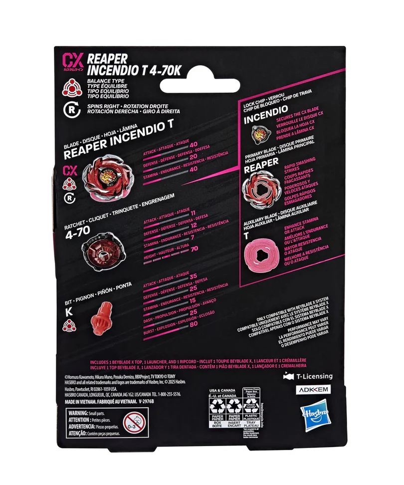 Beyblade X - Starter Pack: Reaper Incendio T 4-70K CX - immagine 3