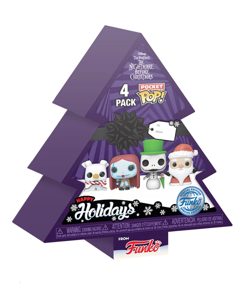 Disney Nightmare Before Christmas 4-Pack Pocket POP! Happy Holidays