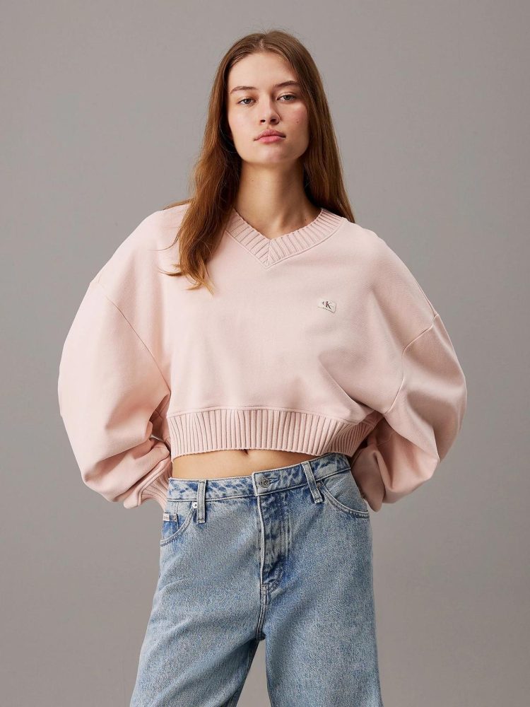 Calvin Klein Felpa Donna Woven Label