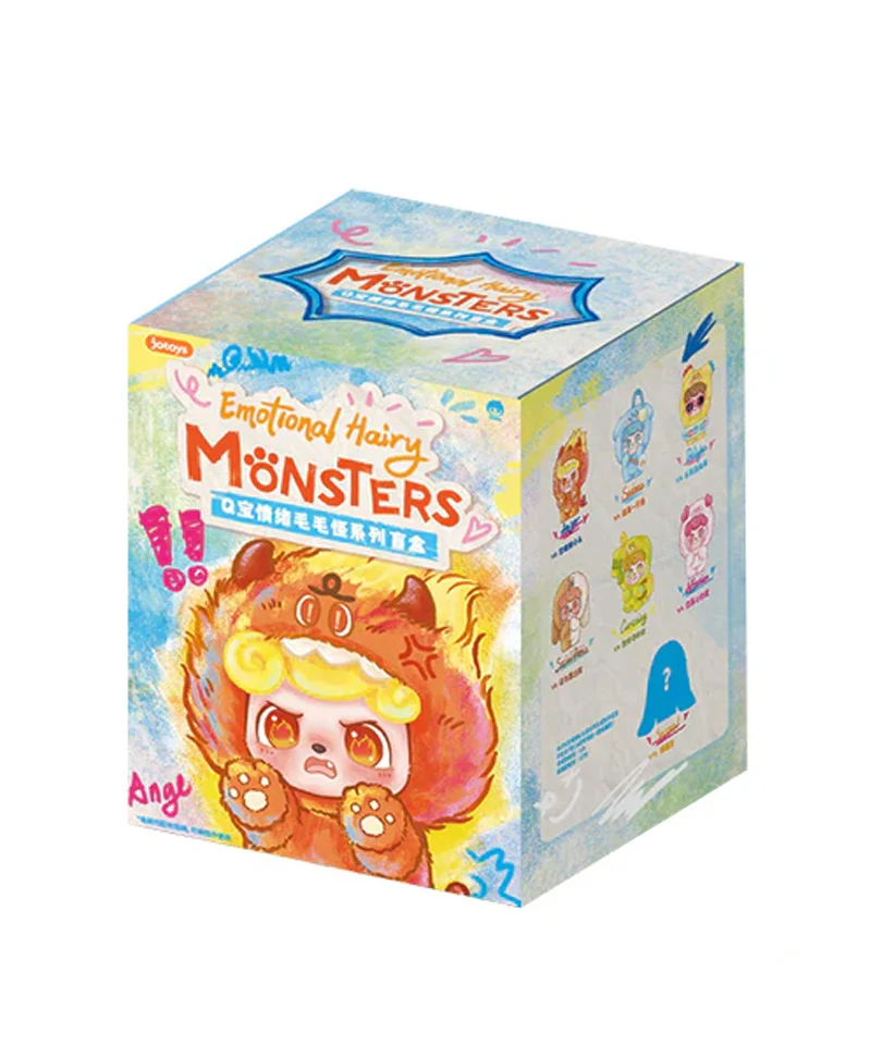 QKid: Emotional Hairy Monsters Series - Blind Box (12/14 cm)