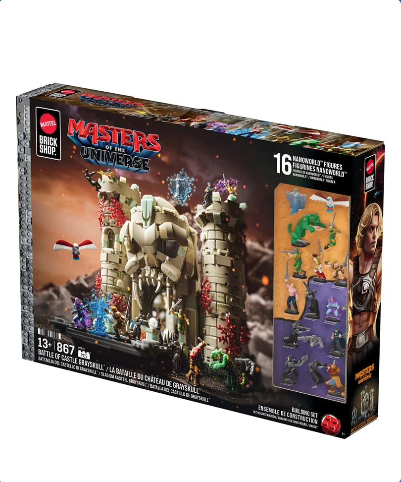Masters of the Universe Mattel Brick Shop Construction Set Castle Grayskull