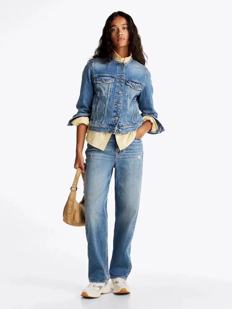 Tommy Hilfiger Giacca Donna Collarless Trucker - immagine 2