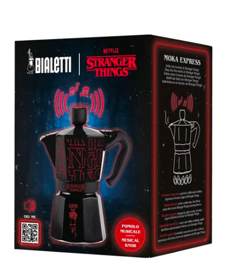 BIALETTI Moka Express Musicale 6 Tazze Stranger Things