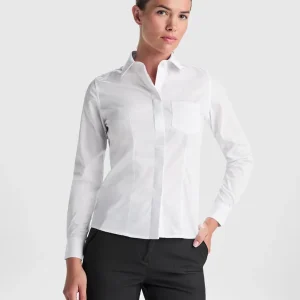 Camicia da Lavoro Donna Maniche Lunghe AIFOS L/S – con Ricamo | da 20 pz Camicia da Lavoro Donna Maniche Lunghe AIFOS L/S – con Ricamo | da 20 pz