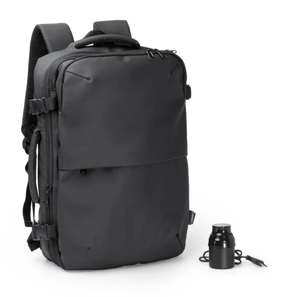 Zaino Allungabile in Pelle PU con Compressione Sottovuoto – Pompa 30W, Laptop 17″, Trolley Zaino Allungabile in Pelle PU con Compressione Sottovuoto – Pompa 30W, Laptop 17″, Trolley