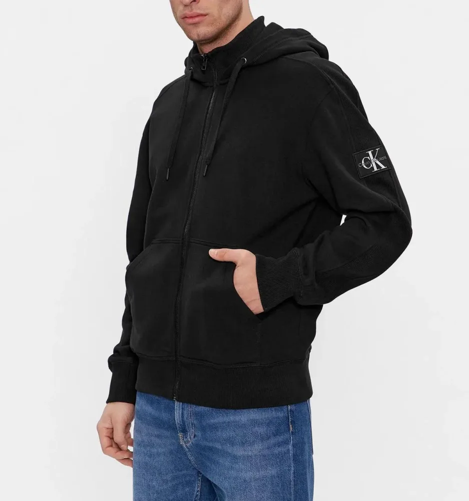 Calvin Klein Felpa Uomo Badge Hwk Zip