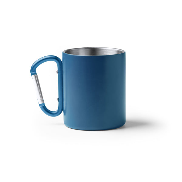 Tazza Doppia Parete in Acciaio Inox 304 con Moschettone in Alluminio Riciclato 300ml - immagine 3