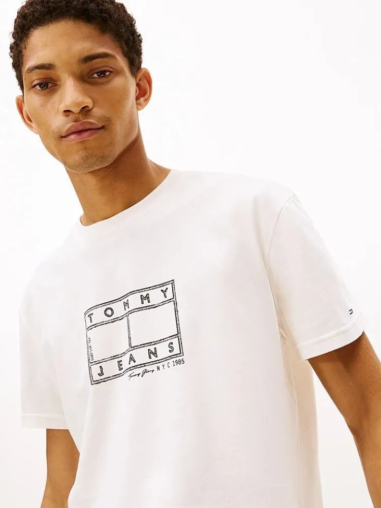 Tommy Hilfiger T Shirt Uomo Reg Center Flag - immagine 2