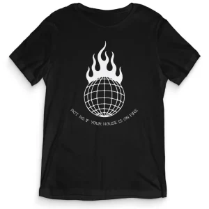 TeesBlitz Collection T-Shirt maglia House on Fire – Think Green GREEN004 TeesBlitz Collection T-Shirt maglia House on Fire – Think Green GREEN004
