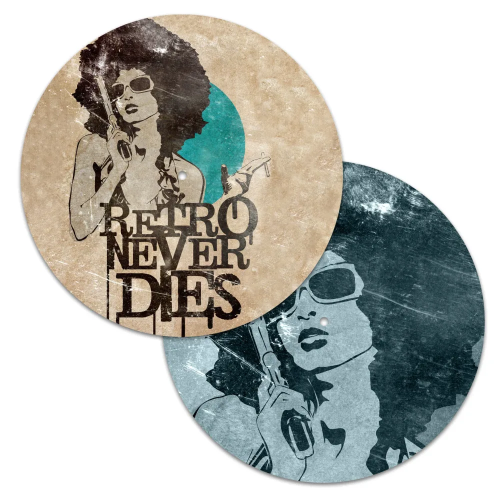 Slipmats 33 TBD103 – Panno feltro giradischi stampa fronte/retro – Retrò never dies