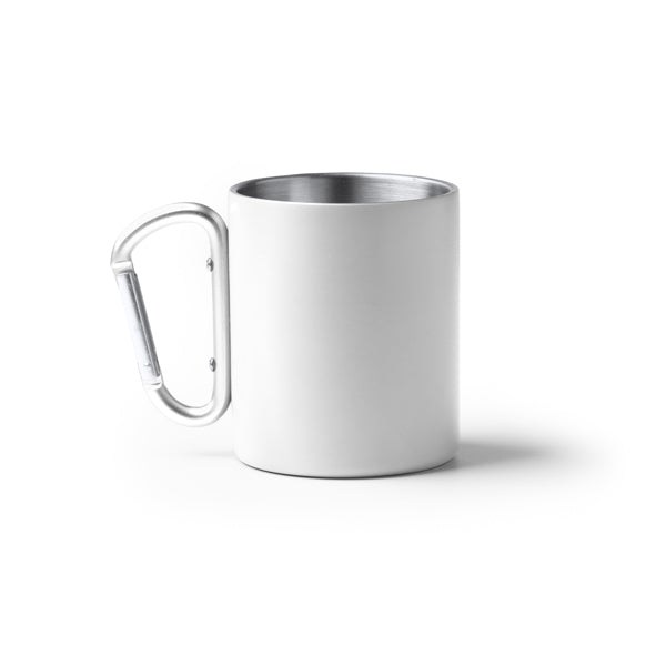 Tazza Doppia Parete in Acciaio Inox 304 con Moschettone in Alluminio Riciclato 300ml