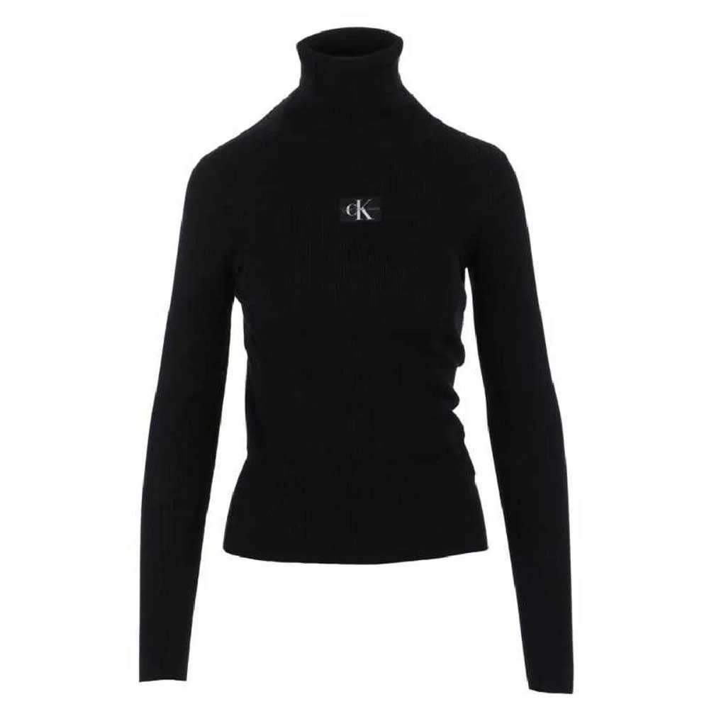 Calvin Klein Maglia Donna Lupetto Badge Roll