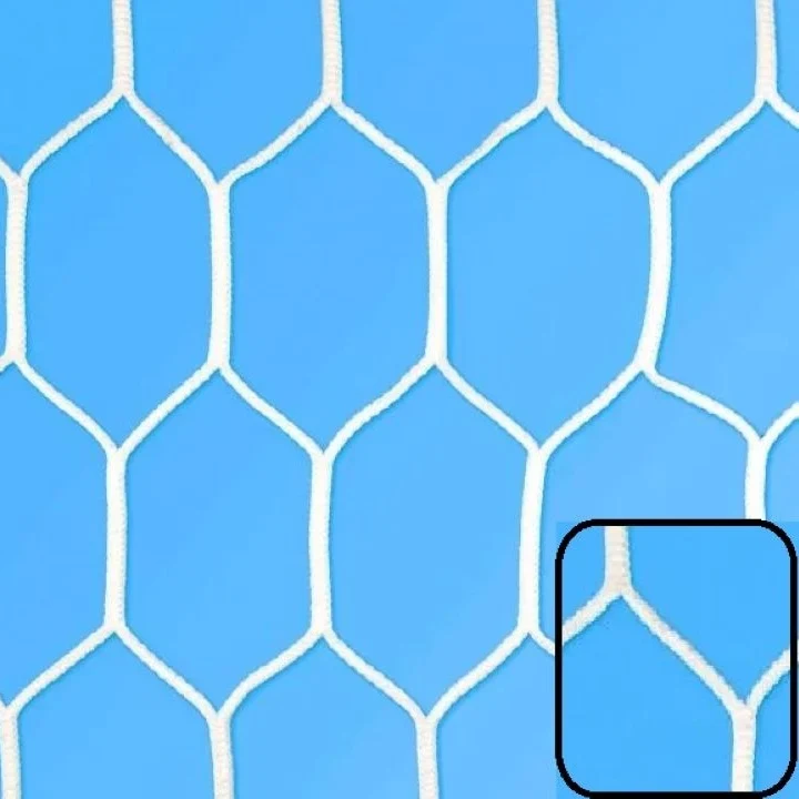 Coppia Reti per Porta da Calcio 4x2m - Polipropilene Ø3mm - Maglia Esagonale Senza Nodo