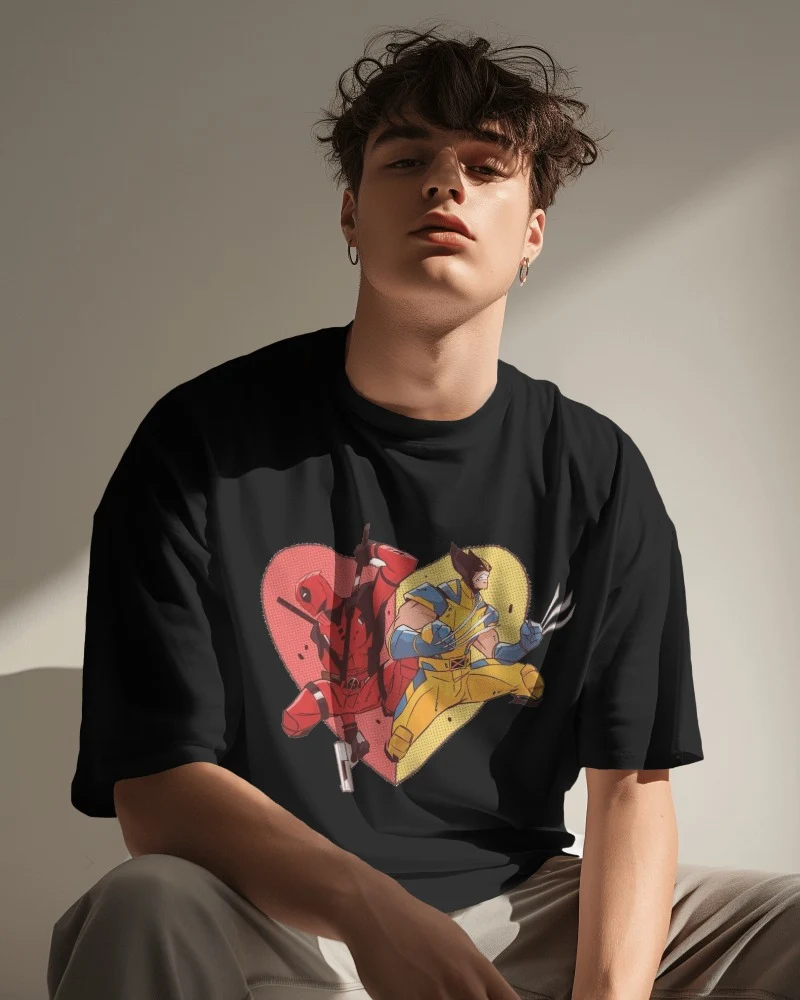 Maglia Deadpool e Wolverine | T-Shirt Supereroi Marvel - immagine 2