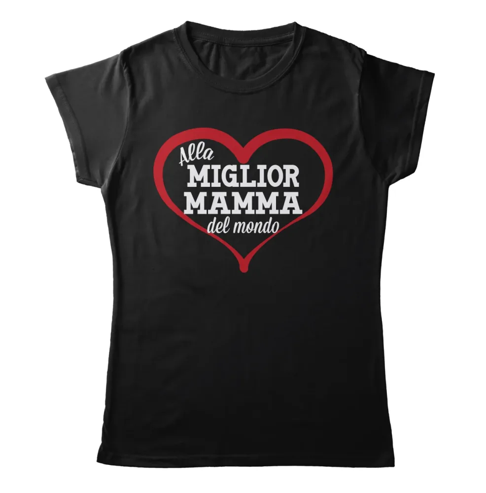 TeesBlitz T-Shirt divertente – Alla miglior mamma del mondo – tee21-034