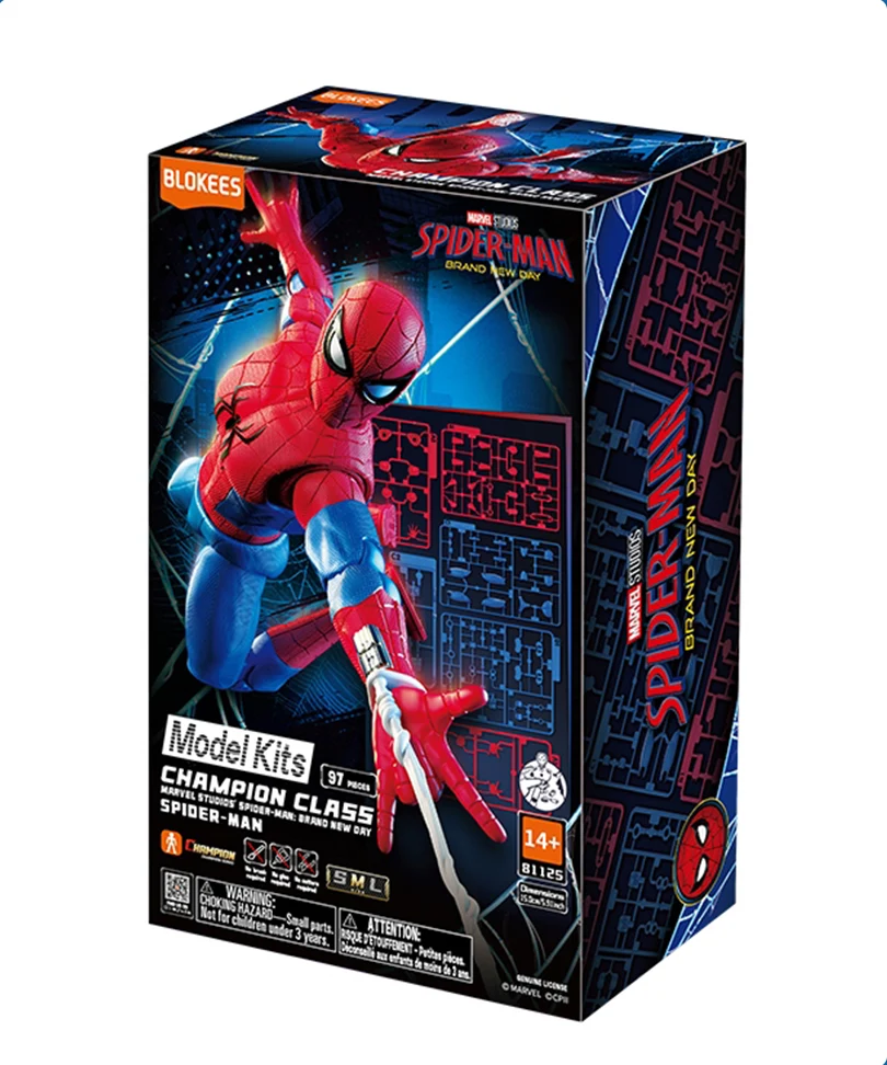 Marvel Spider Man: Brand New Day Blokees Plastic Model Kit Champion Class 13 Spider Man