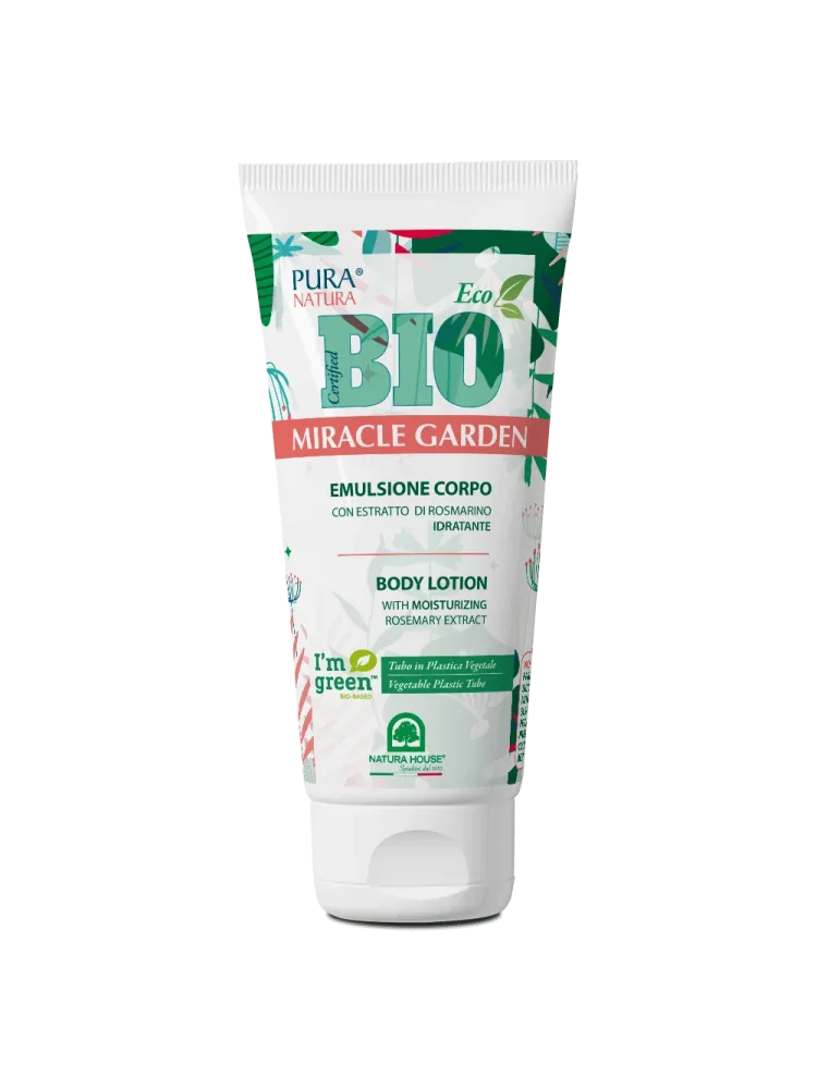 MIRACLE GARDEN BIO EMULSIONE CORPO con Estratto di Rosmarino, Idratante