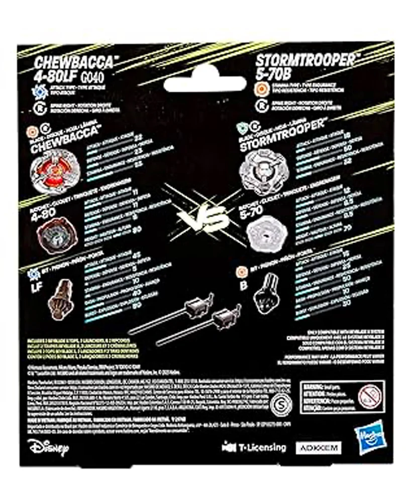 Beyblade X - Star Wars Dual Pack: Chewbacca 4-80LF & Stormtrooper 5-70B - immagine 3