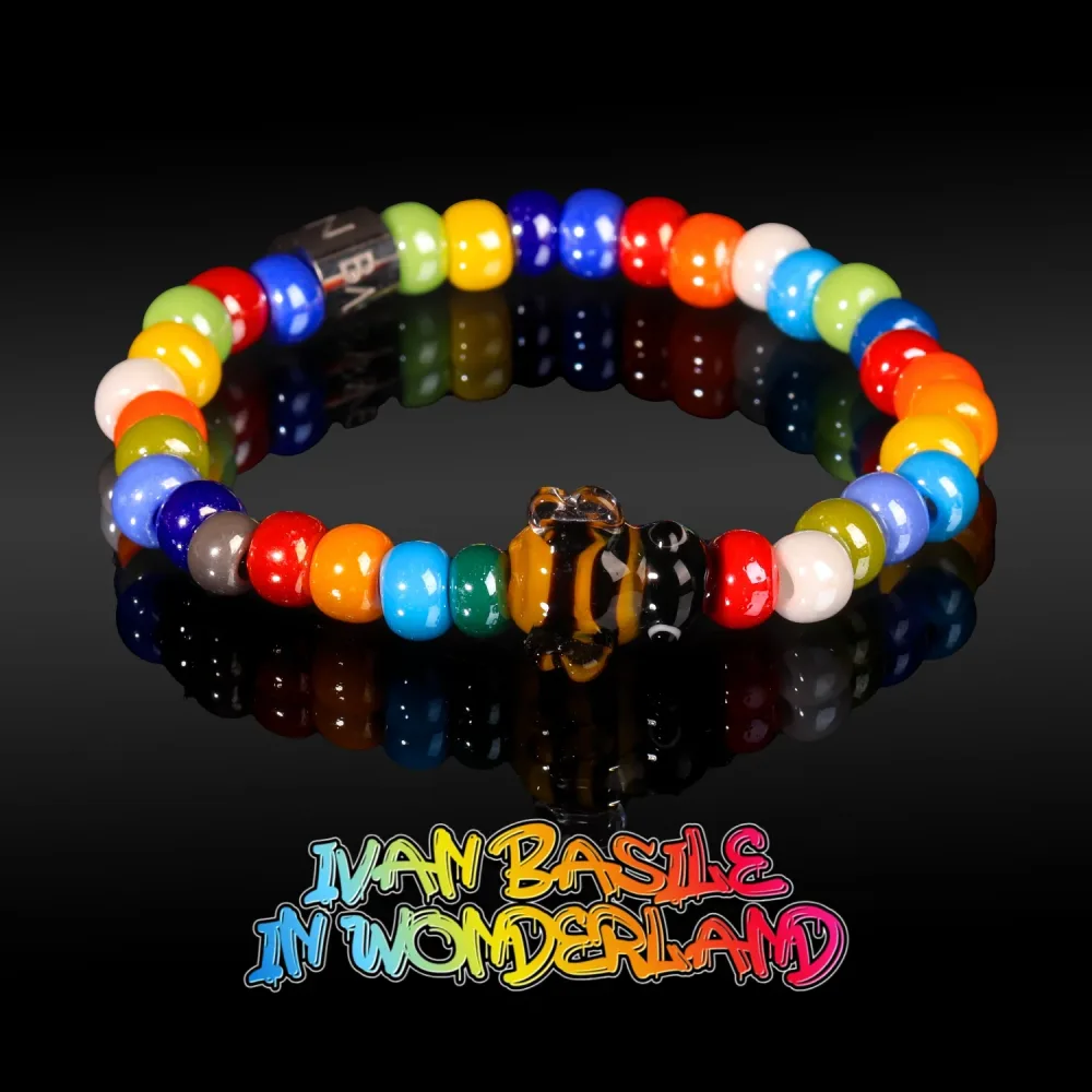 Bracciale WONDERLAND elastico sfera 6 mm IVAN BASILE VTR_02