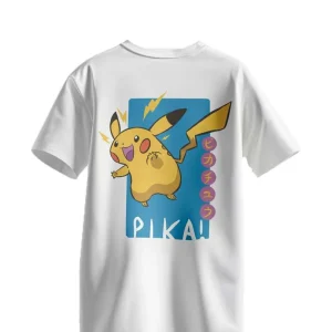T-Shirt Uomo Pikachu Bianca T-Shirt Uomo Pikachu Bianca