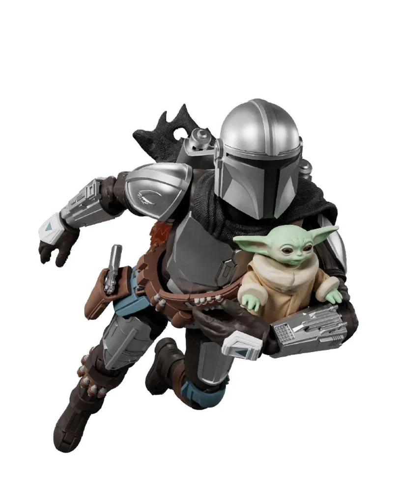 Star Wars The Mandalorian Blokees Plastic Model Kit Champion Class 05 Din Djarin & Grogu - immagine 2