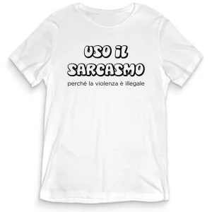 T-shirt Divertente – USO IL SARCASMO – tee24-008 T-shirt Divertente – USO IL SARCASMO – tee24-008