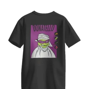 T-Shirt Uomo Donatello Ninja Nera T-Shirt Uomo Donatello Ninja Nera