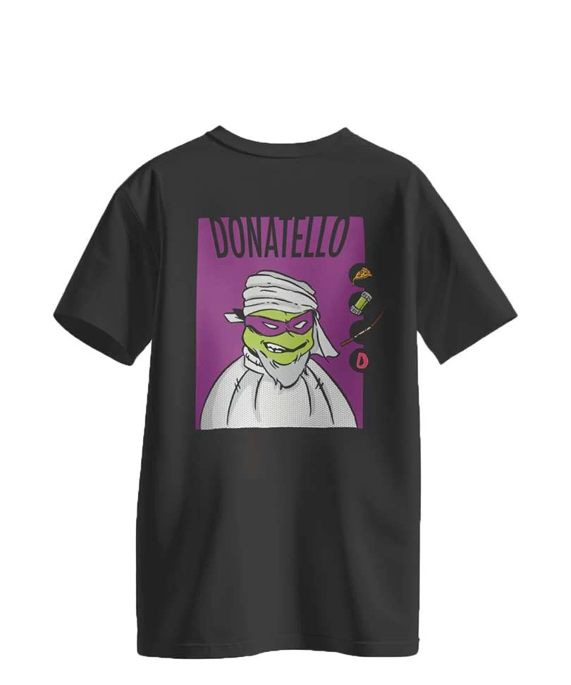 T-Shirt Uomo Donatello Ninja Nera