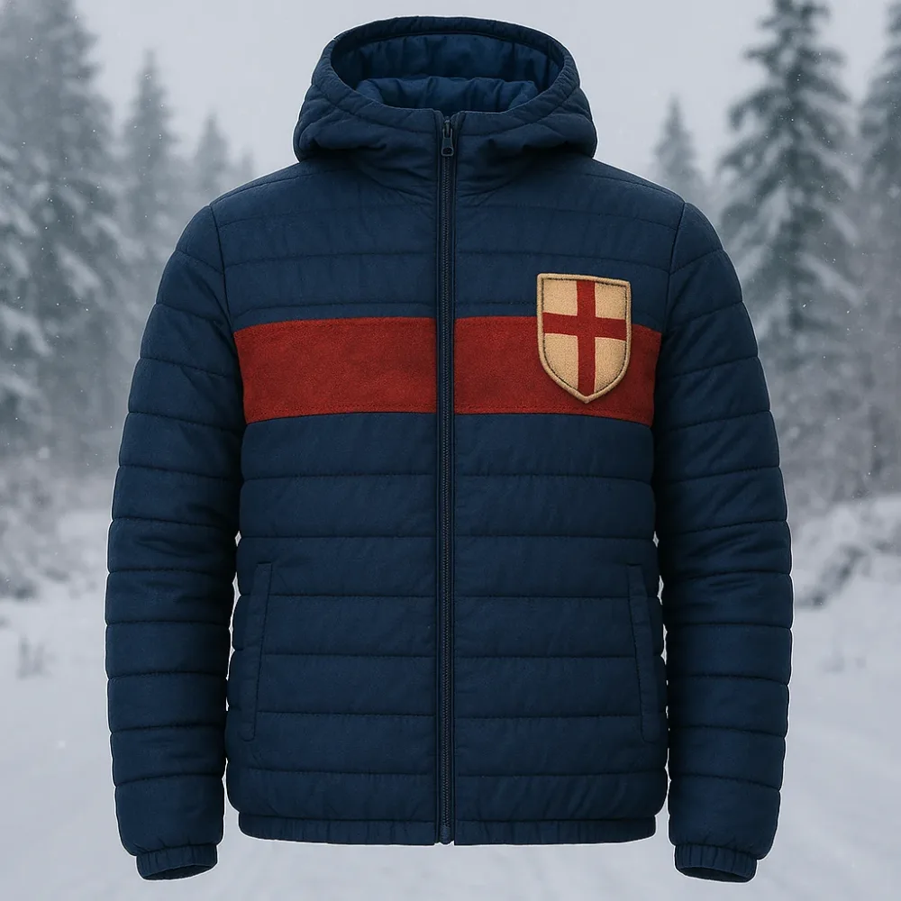 Giubbotto Imbottito Genoa | Vintage Stripe Edition Rossoblù - immagine 2