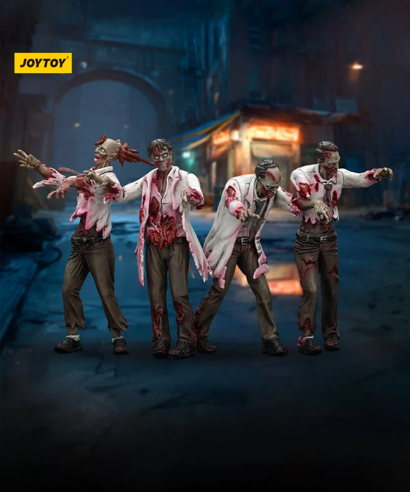 Zombie Dark Source - Action Figures 4-Pack Scientists (Male) 8 cm