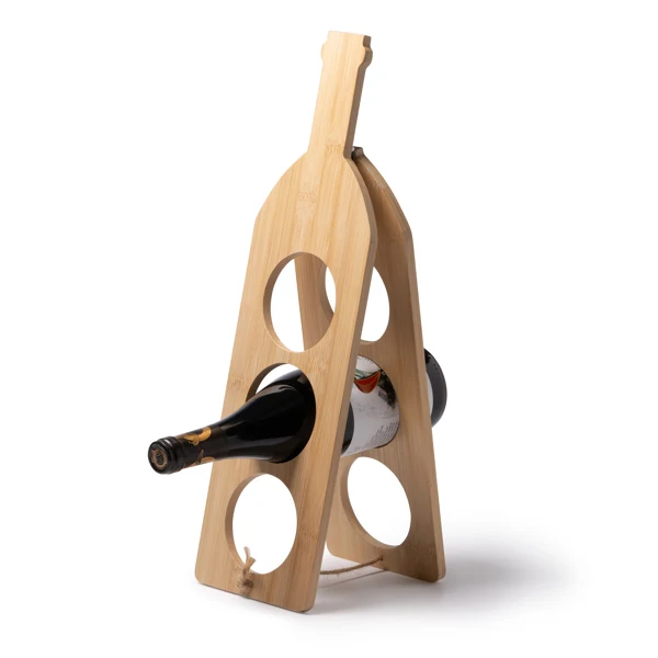 Portabottiglie in Legno per 3 Bottiglie – Design Compatto ed Elegante