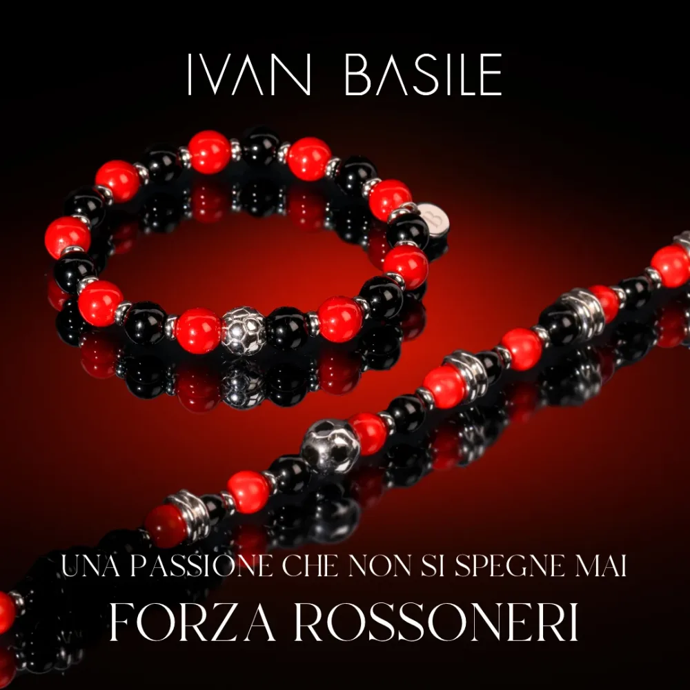 2 BRACCIALI ROSSO NERI ELASTICO + GANCIO IN ACCIAIO