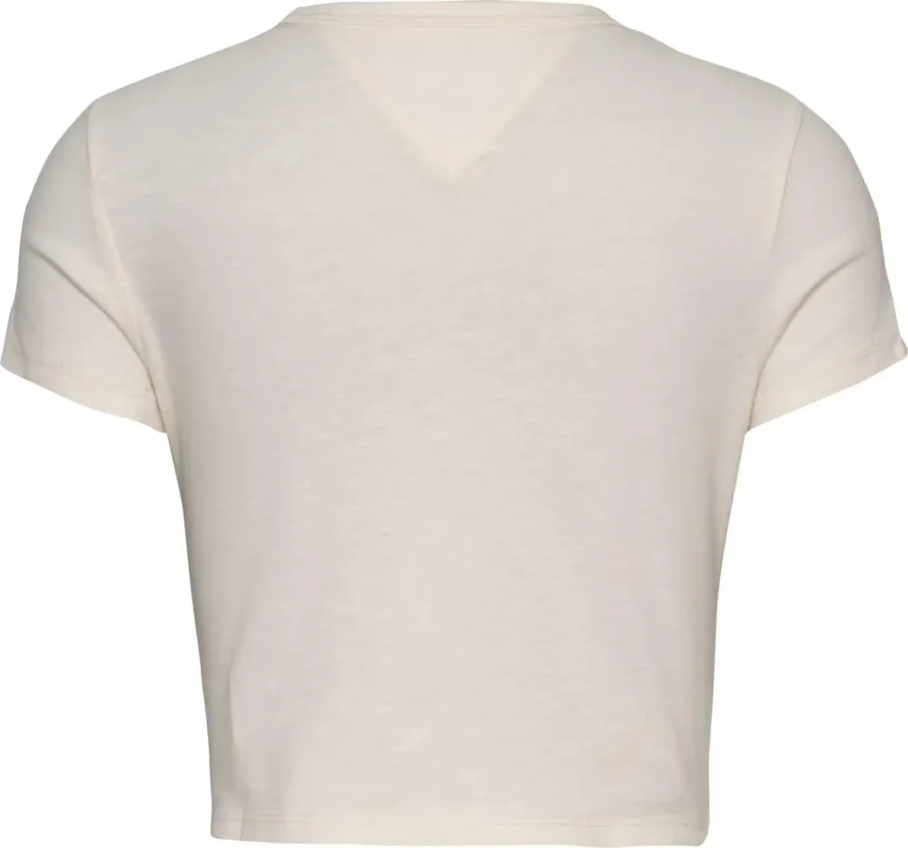 Tommy Hilfiger T Shirt Donna Slim Crop Tonal - immagine 2